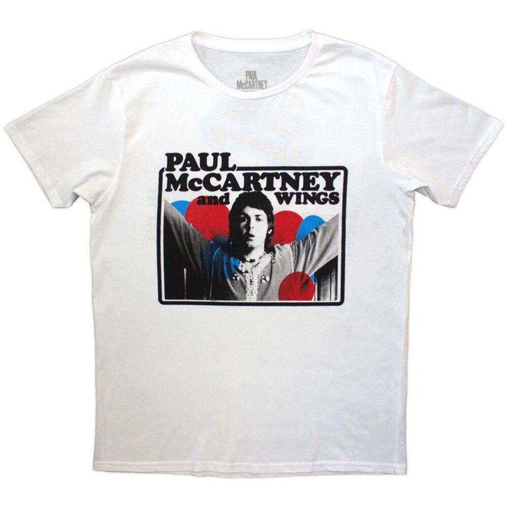 Paul McCartney Unisex Adult Photo Rose T-Shirt / White